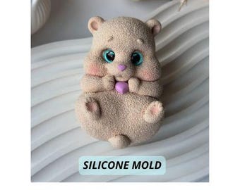 Humster Seifen Silikonformen, süße Baby Humster Silikonform für Fondant Schokolade DIY Kerze Squishy