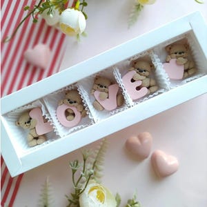 Mini Love Bears 2D Silicone Mold Bear Silicone Mould for Making Decor Bento Cake Pops Cupcake Fondant Chocolate Valentines Soap molds image 10