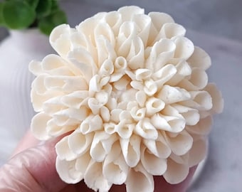 Große Dahlie Silikonform, Dahlie Blumenform 8 cm, realistische Blumen Silikonform für Schokolade, Fondant, Zefir, Zephyr, Marshmallow