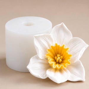 Narzisse Blume Silikonform - Russische Blume Silikon Food Grade Silikonform für Schokolade Marshmallow Seife
