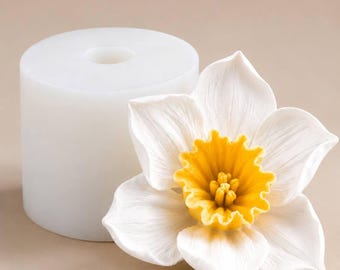 Narzisse Blume Silikonform - Russische Blume Silikon Food Grade Silikonform für Schokolade Marshmallow Seife