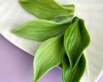 Alstroemeria Leaf Silicone Mold, 2 Leaves Mold, Marshmallow Zefir Zephyr Mold, Chocolate, Soap, Candle, Resin, Gypsum Floral Mold