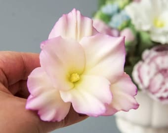 Stampo in silicone per fiore di gladiolo, stampi per fiori realistici, stampo per gladiolo a bocciolo grande per zefir, zephur, marshmallow e cioccolato