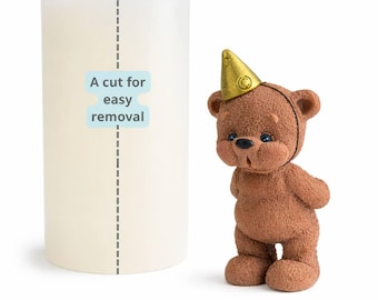 Silikonform Teddybär, 3D Food Grade Silikonform für Schokoladen-Marshmallow-Fondant
