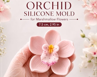 3D Large Orchid Flower Silicone Mold - Russian Silicone Flower Molds Mold for Chocolate Marshmallows Making Edible Flowers Молд Для Зефира