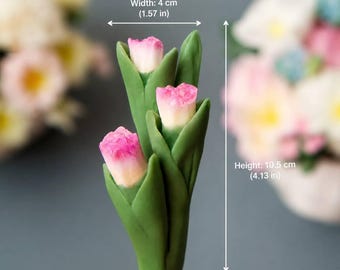 Stampo in silicone per gladioli a bocciolo grande, stampo in silicone per fiori di gladiolo, stampi per fiori realistici per zefir, zephur, marshmallow e cioccolato