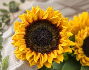 Sonnenblumen-Silikonform, 8 cm (3,15 Zoll), große, realistische Blumenform für Marshmallows, Schokolade, Fondant, Zefir, lebensmittelechte, weiche Silikonform
