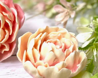 Flower Silicone Mold Peony Bud Silicone Mold Realistic 3D Flower Silicone Mould for Zephyr Chocolate Making Edible Marshmallow Zefir Flower