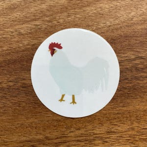 Pegatina de pollo transparente