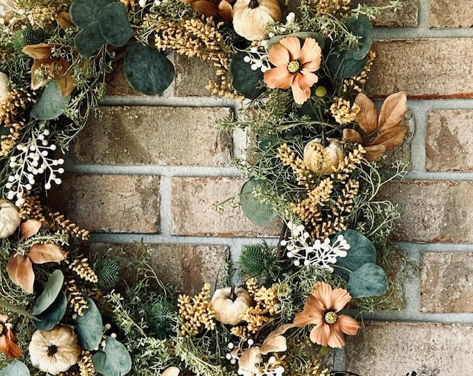 Featured listing image: Harvest Glow Fall Wreath