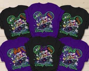 Halloween-Familien-T-Shirts von Disney Cruise Line, Halloween-Kreuzfahrt-Shirt 2026, Halloween auf hoher See, Mickey-Spooky-Kreuzfahrt