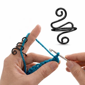 Handmade Crochet Tension Ring, Adjustable Crochet Ring For Finger, Works To Loop Yarn, Crochet Accessories, Gift, Resizeable, 1 Count
