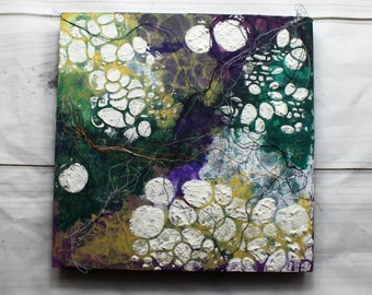 Mixed Media "The Ties That Bind" Mixed Media Acrylic Textured Abstract Painting On Wood