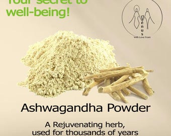 Organic Ashwagandha Root Powder: Raw, Vegan, Non-GMO (capsules available)
