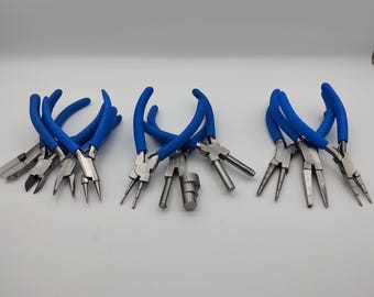 Looping Pliers, 6 Steps Plier, Wrap n Tap, Bent Nose, Side Cutter - 10 Pliers