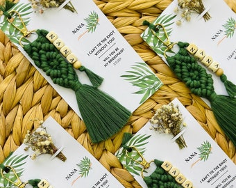 Llavero de macramé personalizado: regalo de propuesta de dama de honor