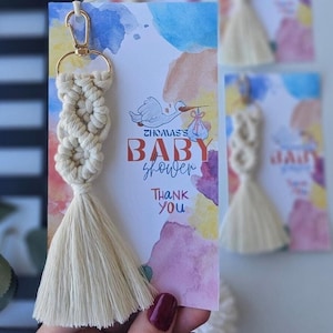 Aanpasbare macramé-sleutelhangers met kraalopties voor je gast voor huwelijkscadeau, vrijgezellenfeest, kraamcadeau, verjaardagscadeau