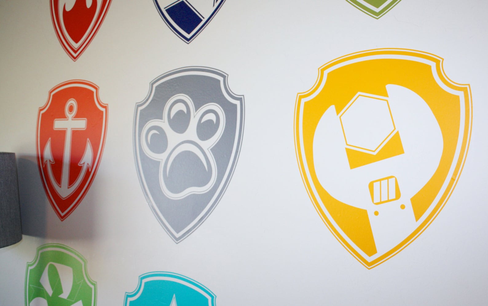 Paw Patrol Shield Vinyl Wall Decals SET OF ALL 9 Etsy