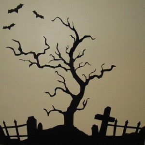 Creepy Halloween Tree- Vinyl Wall Art