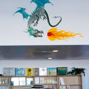 Dragon vinyl wall decal 2 or 3 colors image 6