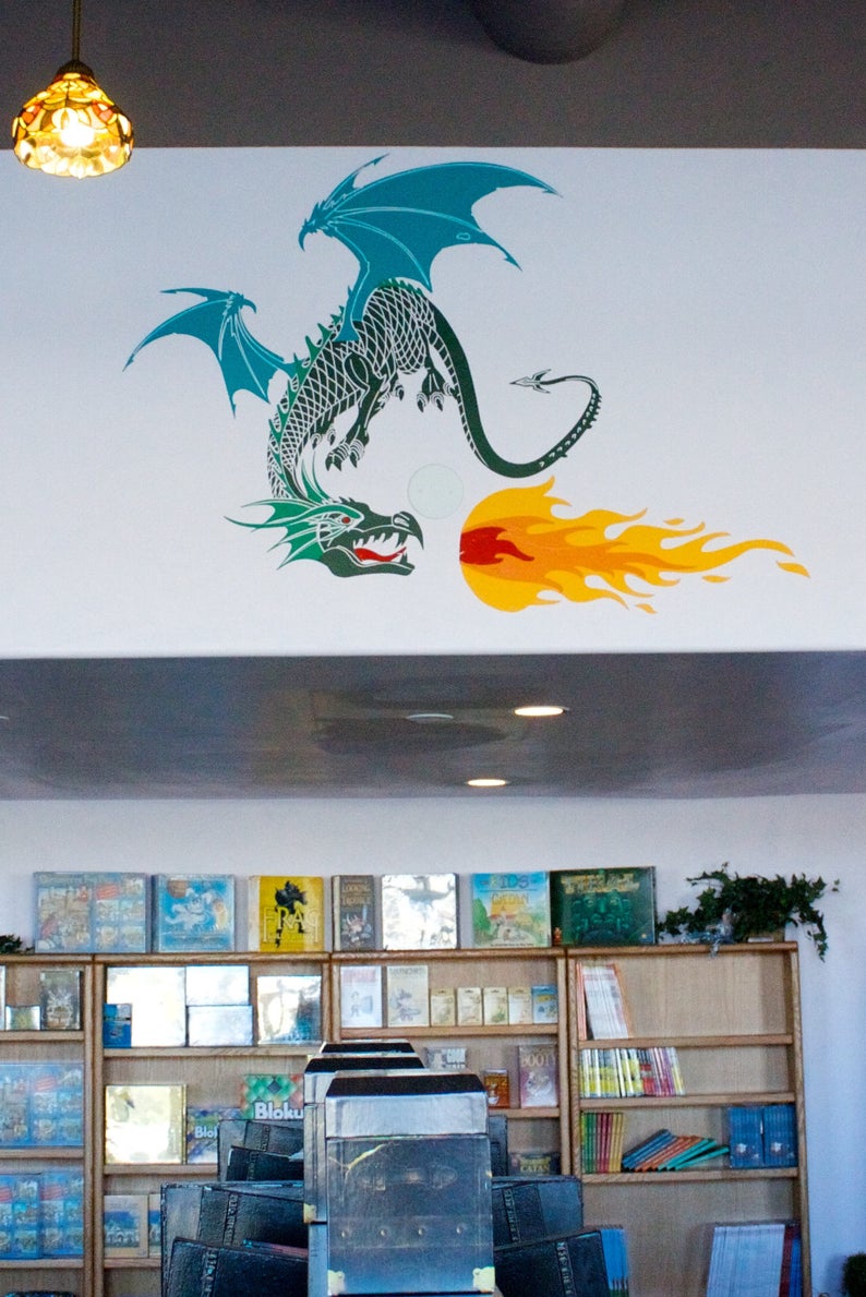 Dragon vinyl wall decal 2 or 3 colors image 6