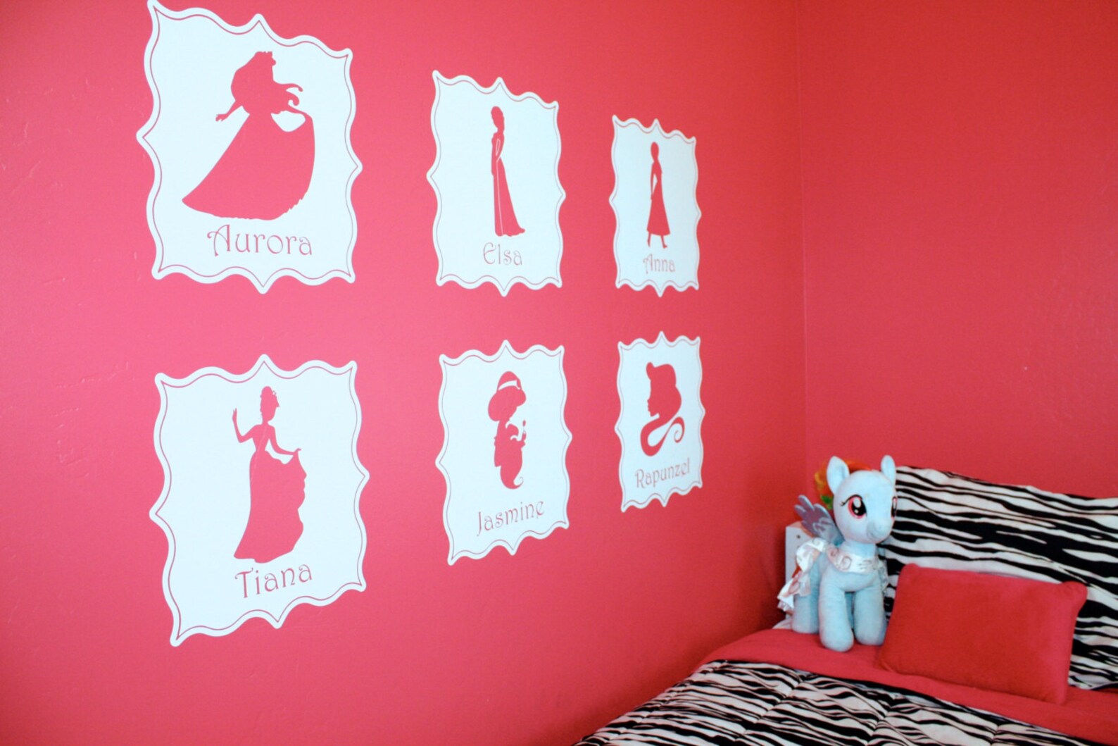 Disney Princess Vinyl Wall Decals Etsy