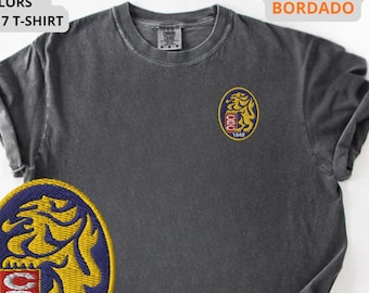 Embroidered Venezuela Shirt, Leones del Caracas Embroidery Tee, Venezuelan Baseball TShirt