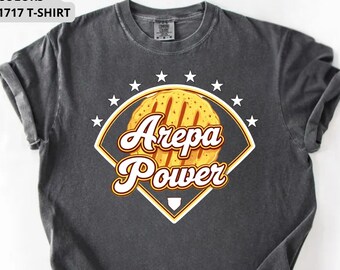 Comfort Colors Venezuela Baseball Shirt, Arepa Power Tee, Venezuelan Pride T-Shirt