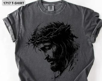 Comfort Colors Christian Faith Shirt, Jesus Crown of Thorns Tee, Faith Inspired Apparel, Believer Gift, Religious T-Shirt