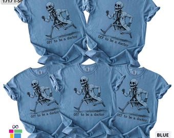 Comfort Colors Skeleton Doctor Shirt, Doctor Residency T-Shirt, Medical Graduation Tee, White Coat Ceremony Gift, Med School Graduate Top