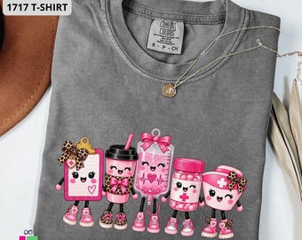 Comfort Colors Nurse Shirt, Kawaii Nurse Graphic Tee, RN Graduation Gift, BSN LPN New Grad Nurse Shirt, Future Nurse Gift