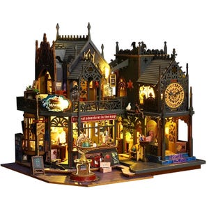 DIY Großes Puppenhaus Kit Holzkiste Diorama mit Miniatur Möbel DIY Miniaturhaus für Kinder erstellen eine Miniaturwelt Spielzeug