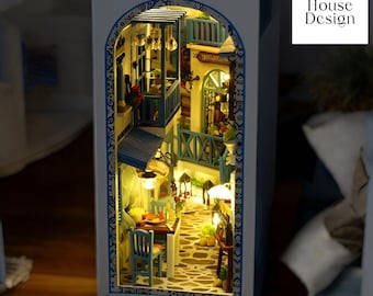 Sea Breeze Book Nook DIY Kit: 3D Wooden Coastal Diorama, Reading Corner Decor