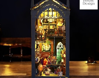 Mysterious Castle Book Nook Kit: DIY Miniature Bookshelf Insert