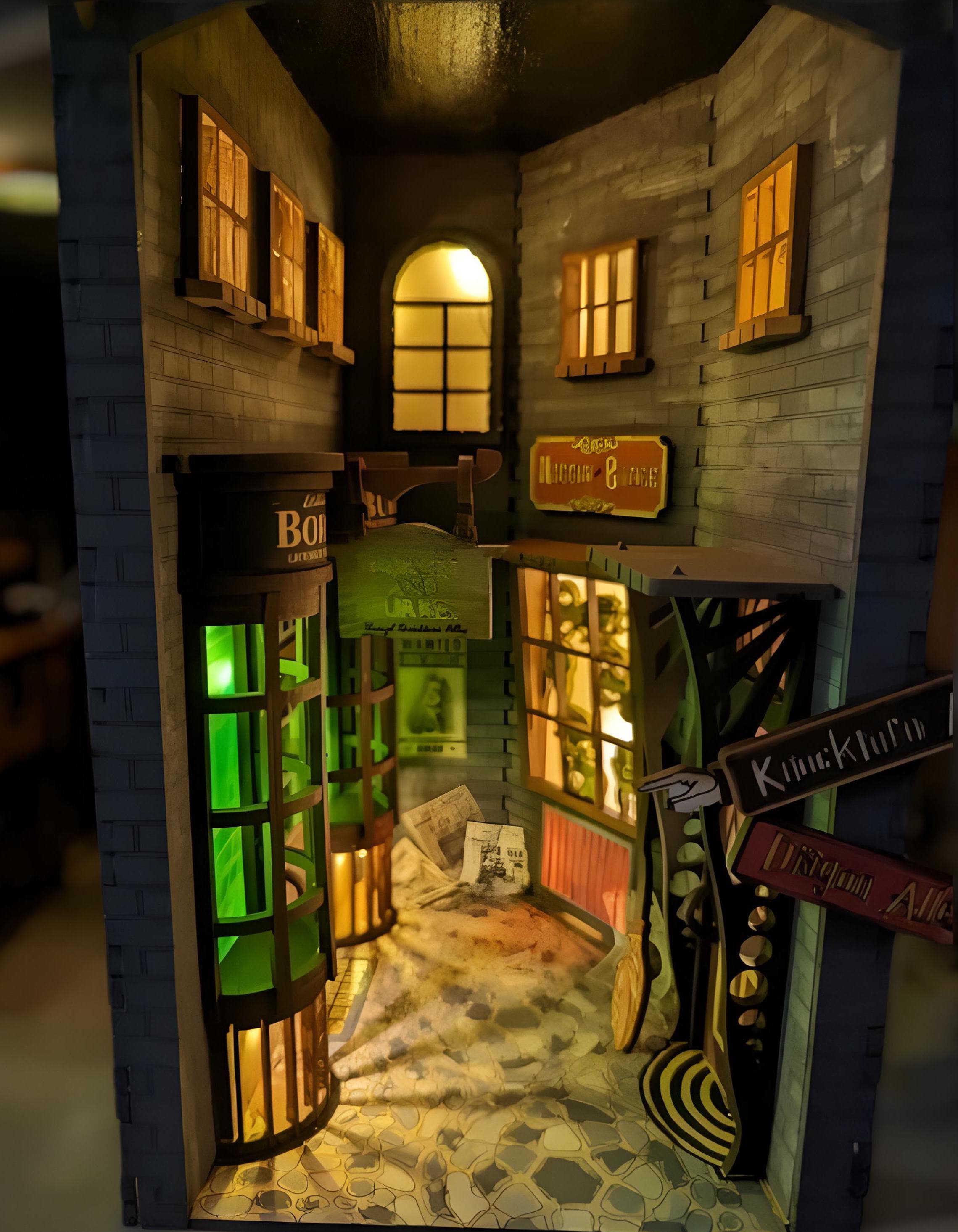 Knockturn Alley Book Nook Kit: Wizard Mini Town DIY Scene - Etsy