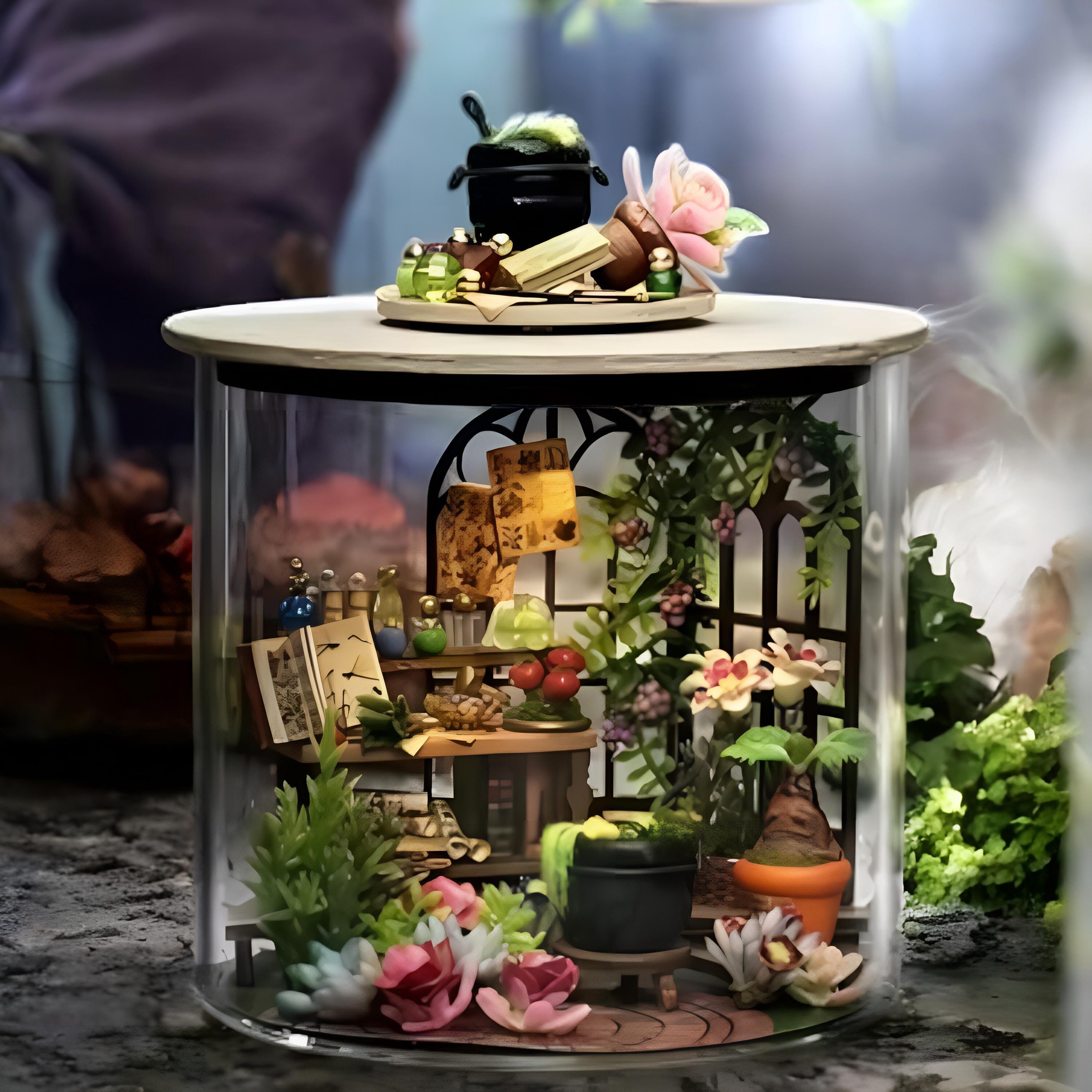 Magic Garden DIY Miniature Kit: Dollhouse Diorama for Craft Lovers