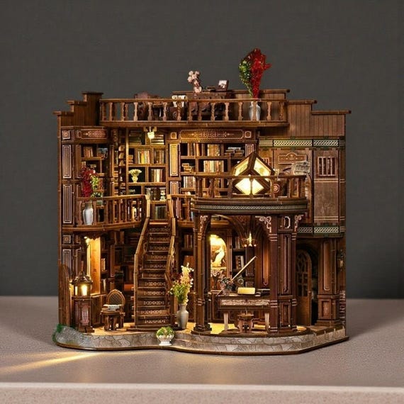 Dreamy Book Hall DIYブックヌークキット（LEDライト付き