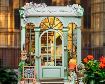 DIY Miniature Flower Shop Book Nook: Handmade Garden House Diorama