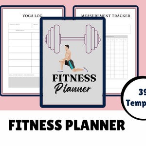Fitness Planner, Workout Planner Fitness Journal, Wellness,  Weight Loss Tracker,, Health Goal, Meal Planner, Self Care, Habit Tracker