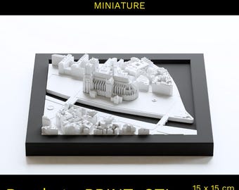 File STL della mappa della città di Parigi in 3D (file digitale)