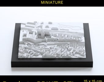 Modello 3D del Castello di Praga, file STL della mappa della città (file digitale)