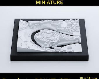 Mappa della città 3D di Cesky Krumlov, file STL stampabile