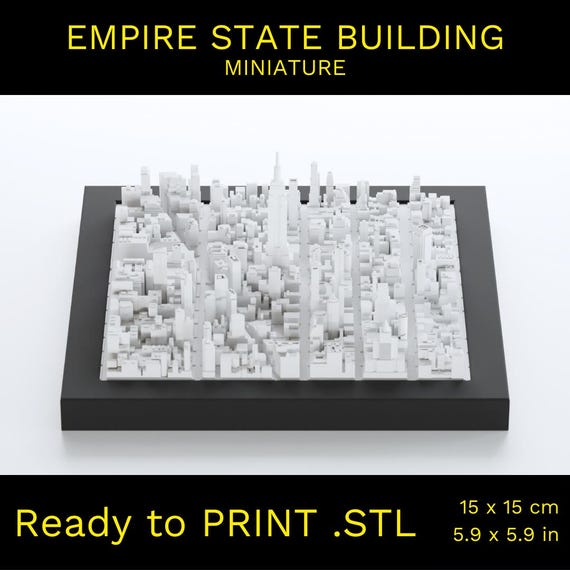 3D Midtown Manhattan Model, Empire State Building STL File