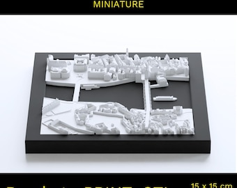 Mappa della città di Praga in 3D, file STL (file digitale)