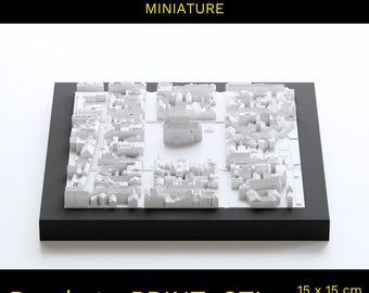 Pilsen, Repubblica Ceca, modello 3D della città, file STL (file digitale)