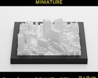 Mappa della città di Tokyo Shibuya in 3D, file STL (file digitale)