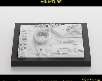 Modello 3D del Colosseo di Roma, file STL della mappa della città (file digitale)