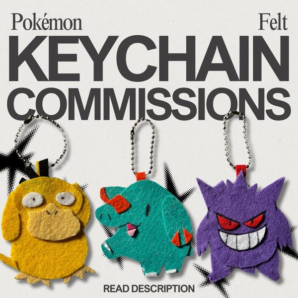 Pokemon vilten sleutelhangercommissies