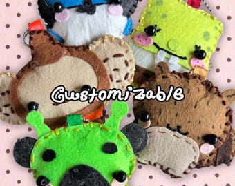 CUSTOMIZABLE Character Felt Keychain