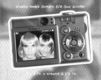 Slushy Noobz Camera Die Cut Sticker